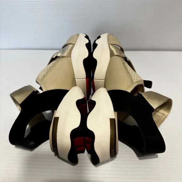 Sorel Kinetic Fawn Beige Strappy Platform Sandals Size 10 - Picture 11 of 14